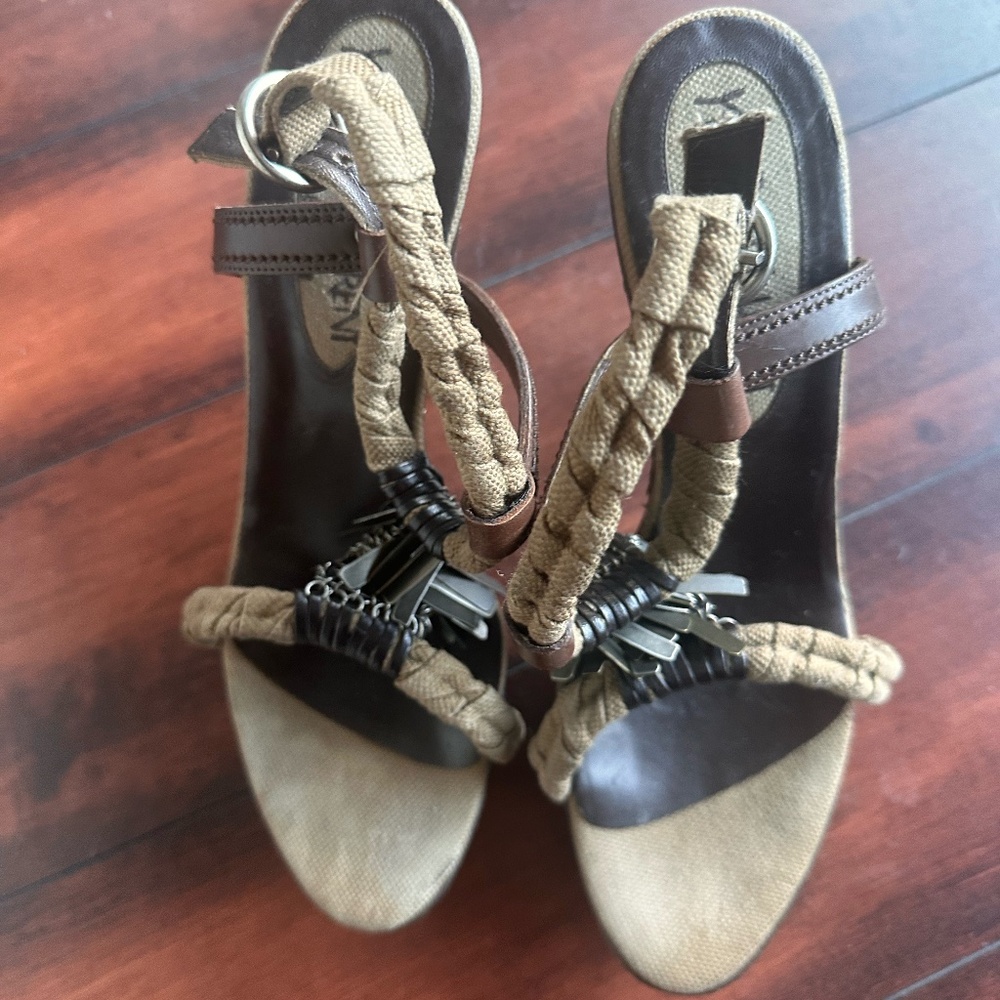 Yves Saint Laurent couture sandals, size 10